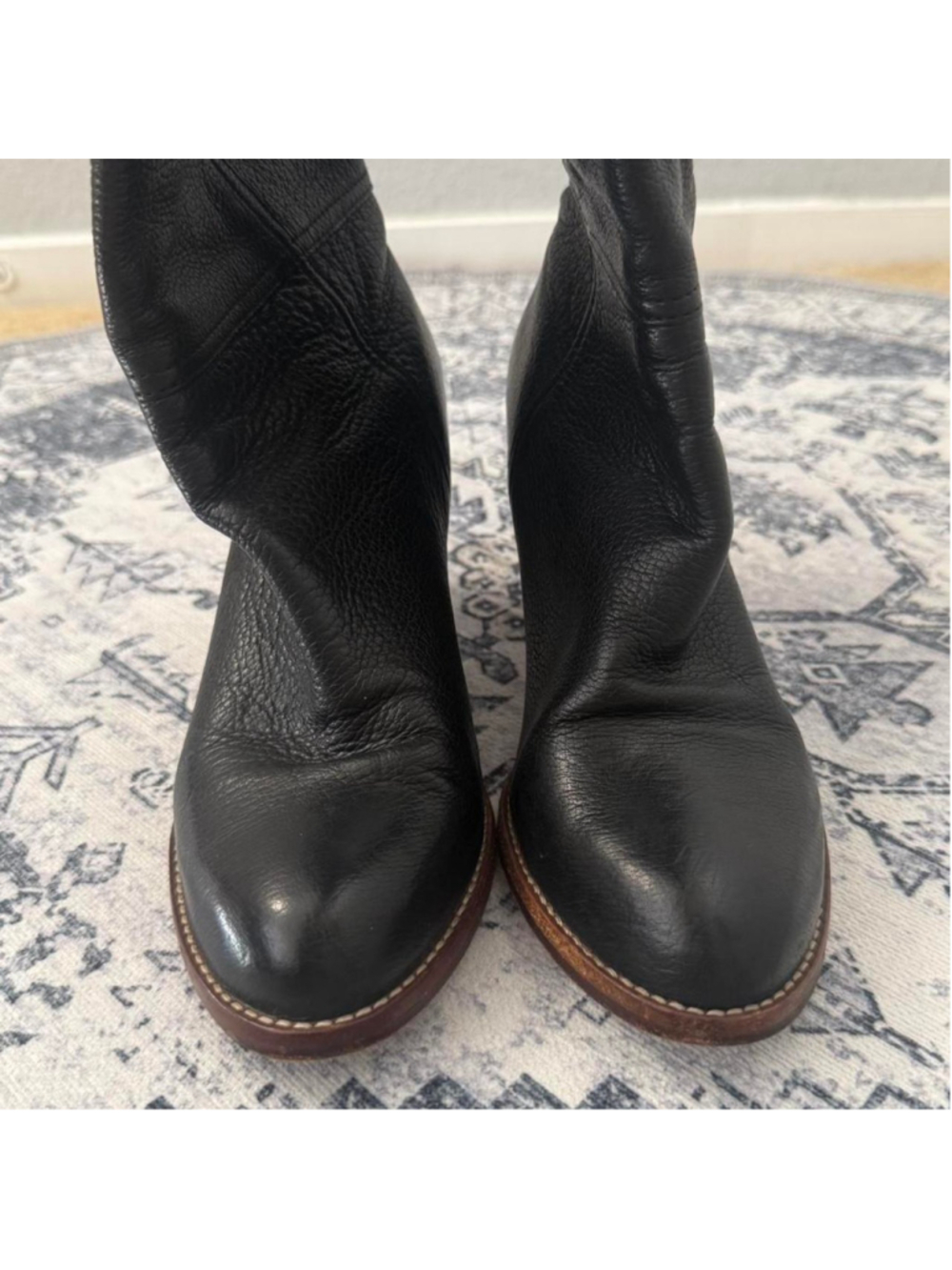 Coach Selena Black Leather Boots - Size 6 - Picture 7 of 9